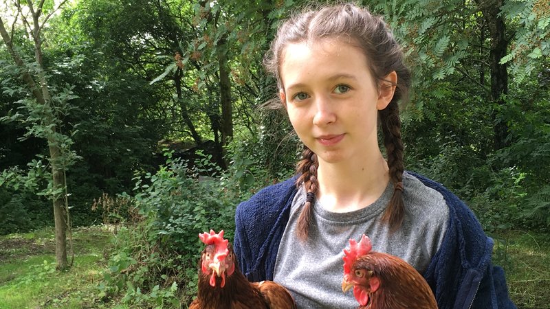 Hat-trick: Lucy who has convinced Tesco, Asda and Morrisons wants to see caged farming banned